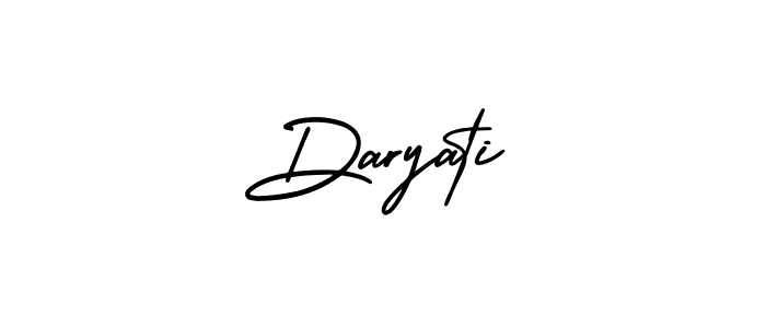 How to make Daryati name signature. Use AmerikaSignatureDemo-Regular style for creating short signs online. This is the latest handwritten sign. Daryati signature style 3 images and pictures png