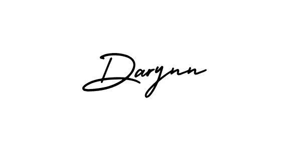 The best way (AmerikaSignatureDemo-Regular) to make a short signature is to pick only two or three words in your name. The name Darynn include a total of six letters. For converting this name. Darynn signature style 3 images and pictures png