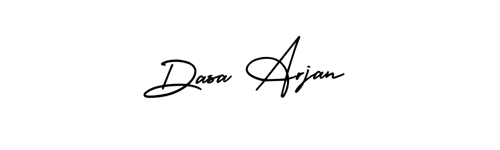 The best way (AmerikaSignatureDemo-Regular) to make a short signature is to pick only two or three words in your name. The name Dasa Arjan include a total of six letters. For converting this name. Dasa Arjan signature style 3 images and pictures png