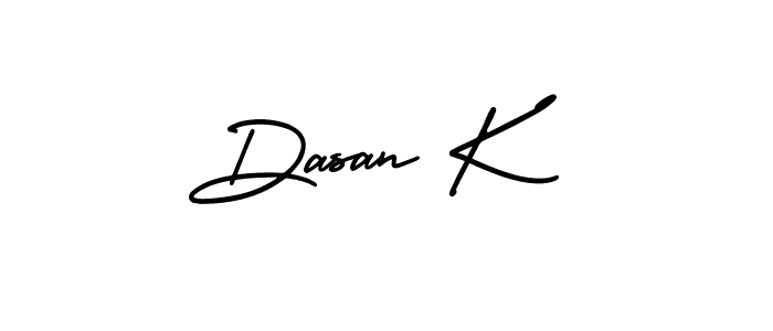 Dasan K stylish signature style. Best Handwritten Sign (AmerikaSignatureDemo-Regular) for my name. Handwritten Signature Collection Ideas for my name Dasan K. Dasan K signature style 3 images and pictures png