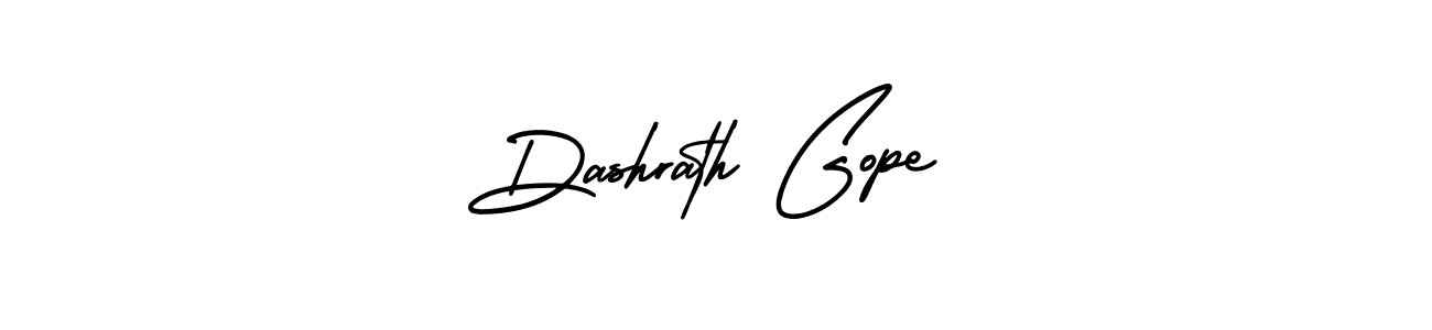 How to make Dashrath Gope name signature. Use AmerikaSignatureDemo-Regular style for creating short signs online. This is the latest handwritten sign. Dashrath Gope signature style 3 images and pictures png