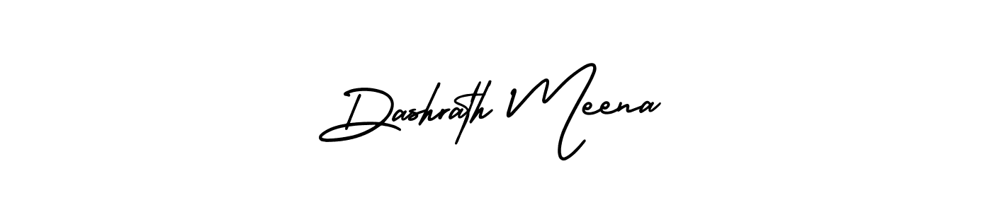 The best way (AmerikaSignatureDemo-Regular) to make a short signature is to pick only two or three words in your name. The name Dashrath Meena include a total of six letters. For converting this name. Dashrath Meena signature style 3 images and pictures png