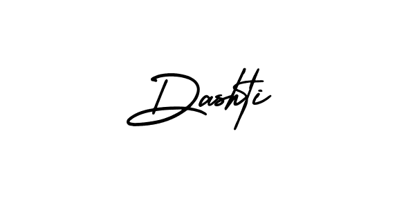 The best way (AmerikaSignatureDemo-Regular) to make a short signature is to pick only two or three words in your name. The name Dashti include a total of six letters. For converting this name. Dashti signature style 3 images and pictures png