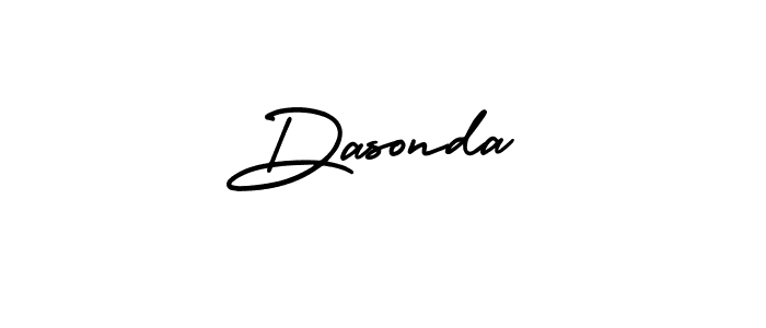 How to make Dasonda name signature. Use AmerikaSignatureDemo-Regular style for creating short signs online. This is the latest handwritten sign. Dasonda signature style 3 images and pictures png