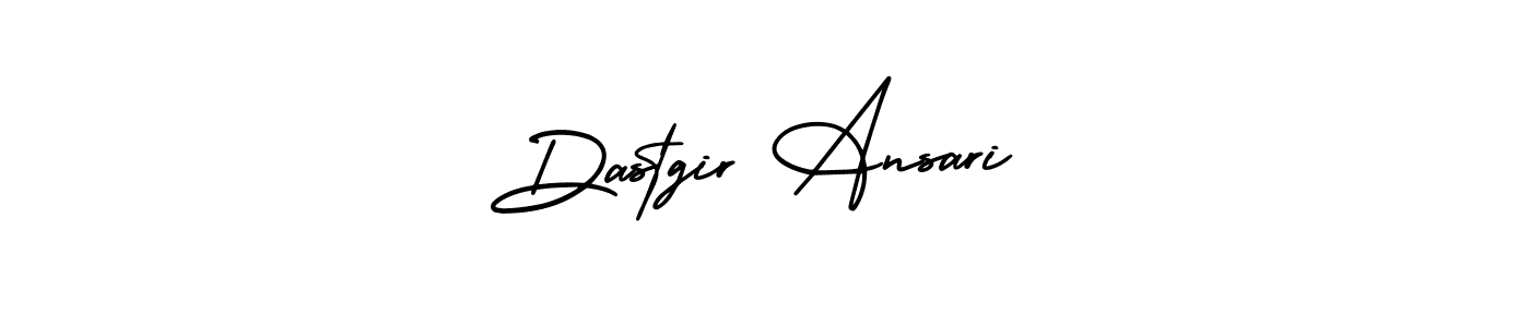 You should practise on your own different ways (AmerikaSignatureDemo-Regular) to write your name (Dastgir Ansari) in signature. don't let someone else do it for you. Dastgir Ansari signature style 3 images and pictures png