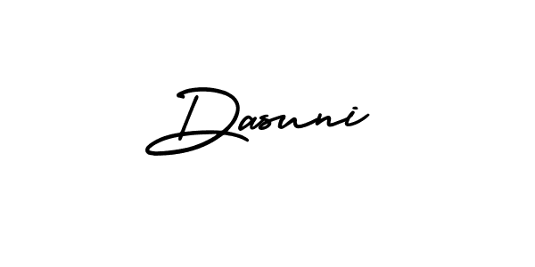 How to make Dasuni signature? AmerikaSignatureDemo-Regular is a professional autograph style. Create handwritten signature for Dasuni name. Dasuni signature style 3 images and pictures png