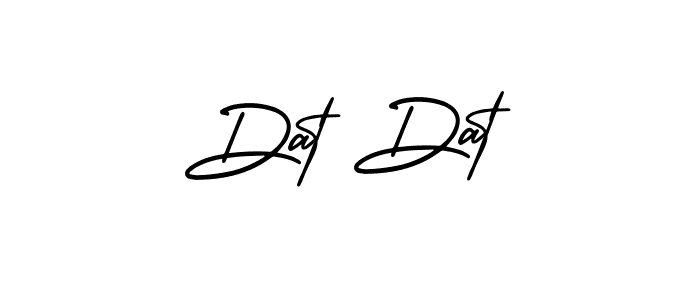 Design your own signature with our free online signature maker. With this signature software, you can create a handwritten (AmerikaSignatureDemo-Regular) signature for name Dat Dat. Dat Dat signature style 3 images and pictures png
