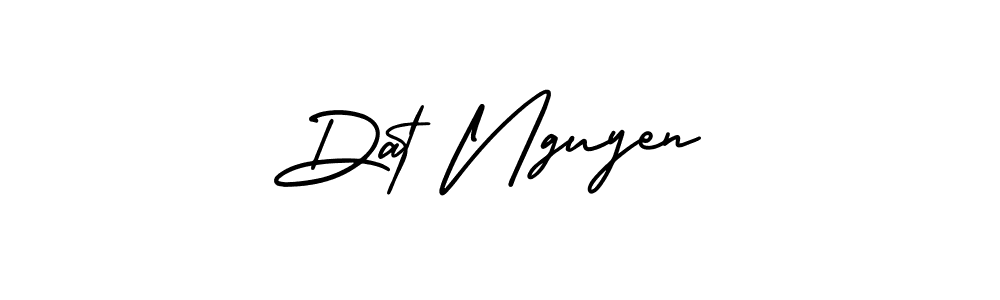 Design your own signature with our free online signature maker. With this signature software, you can create a handwritten (AmerikaSignatureDemo-Regular) signature for name Dat Nguyen. Dat Nguyen signature style 3 images and pictures png