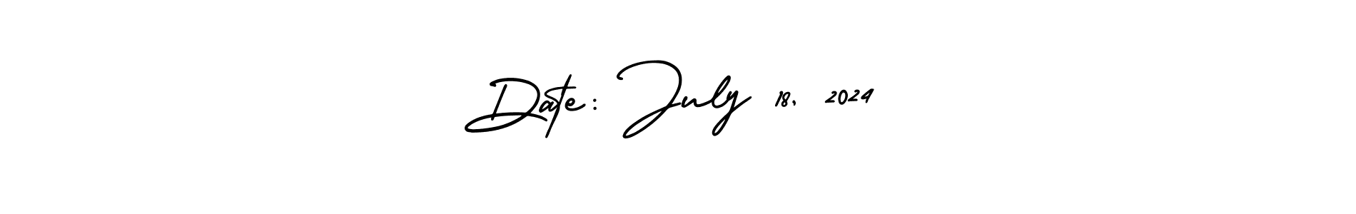 The best way (AmerikaSignatureDemo-Regular) to make a short signature is to pick only two or three words in your name. The name Date: July 18, 2024 include a total of six letters. For converting this name. Date: July 18, 2024 signature style 3 images and pictures png