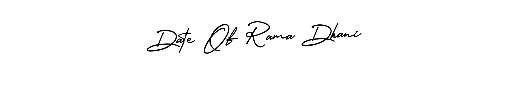 You should practise on your own different ways (AmerikaSignatureDemo-Regular) to write your name (Date Of Rama Dhani) in signature. don't let someone else do it for you. Date Of Rama Dhani signature style 3 images and pictures png