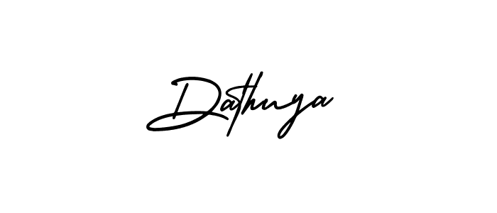 Dathuya stylish signature style. Best Handwritten Sign (AmerikaSignatureDemo-Regular) for my name. Handwritten Signature Collection Ideas for my name Dathuya. Dathuya signature style 3 images and pictures png