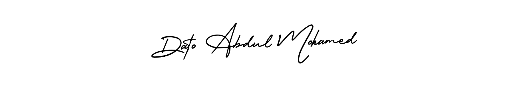 Also You can easily find your signature by using the search form. We will create Dato Abdul Mohamed name handwritten signature images for you free of cost using AmerikaSignatureDemo-Regular sign style. Dato Abdul Mohamed signature style 3 images and pictures png