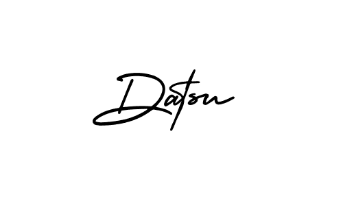 Use a signature maker to create a handwritten signature online. With this signature software, you can design (AmerikaSignatureDemo-Regular) your own signature for name Datsu. Datsu signature style 3 images and pictures png