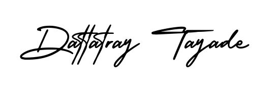 Practice writing Dattatray Tayade with the flow of AmerikaSignatureDemo-Regular lettering. A fantastic source of inspiration for developing your personal signature style. Dattatray Tayade signature style 3 images and pictures png