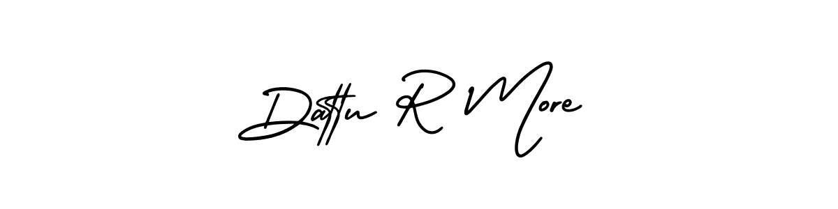 You should practise on your own different ways (AmerikaSignatureDemo-Regular) to write your name (Dattu R More) in signature. don't let someone else do it for you. Dattu R More signature style 3 images and pictures png