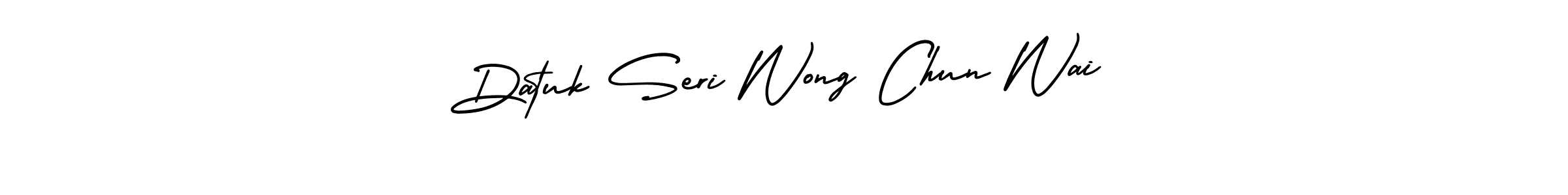 Also You can easily find your signature by using the search form. We will create Datuk Seri Wong Chun Wai name handwritten signature images for you free of cost using AmerikaSignatureDemo-Regular sign style. Datuk Seri Wong Chun Wai signature style 3 images and pictures png