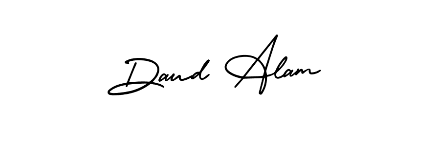 How to make Daud Alam name signature. Use AmerikaSignatureDemo-Regular style for creating short signs online. This is the latest handwritten sign. Daud Alam signature style 3 images and pictures png