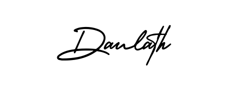 An effortless, minimalist signature concept for Daulath using AmerikaSignatureDemo-Regular design. Clean lines that look great on any document. Daulath signature style 3 images and pictures png