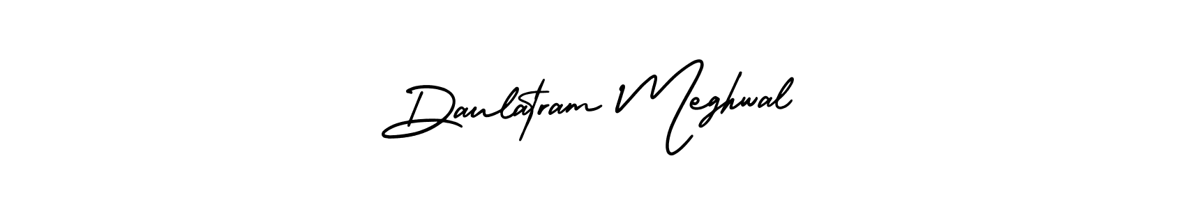 How to make Daulatram Meghwal name signature. Use AmerikaSignatureDemo-Regular style for creating short signs online. This is the latest handwritten sign. Daulatram Meghwal signature style 3 images and pictures png