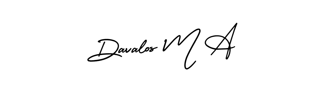 How to make Davalos M A signature? AmerikaSignatureDemo-Regular is a professional autograph style. Create handwritten signature for Davalos M A name. Davalos M A signature style 3 images and pictures png