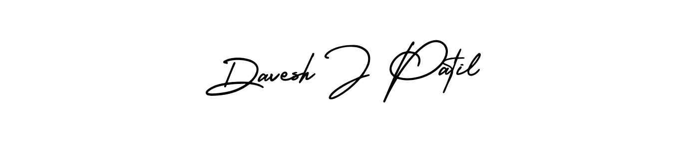 This is the best signature style for the Davesh J Patil name. Also you like these signature font (AmerikaSignatureDemo-Regular). Mix name signature. Davesh J Patil signature style 3 images and pictures png