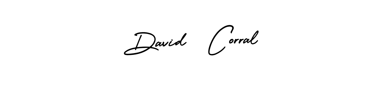 AmerikaSignatureDemo-Regular is a professional signature style that is perfect for those who want to add a touch of class to their signature. It is also a great choice for those who want to make their signature more unique. Get David  Corral name to fancy signature for free. David  Corral signature style 3 images and pictures png
