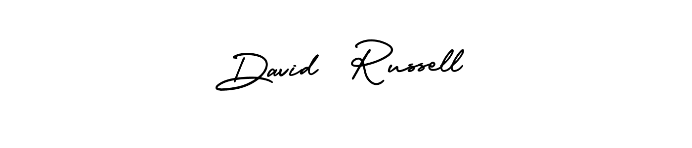 Create a beautiful signature design for name David  Russell. With this signature (AmerikaSignatureDemo-Regular) fonts, you can make a handwritten signature for free. David  Russell signature style 3 images and pictures png