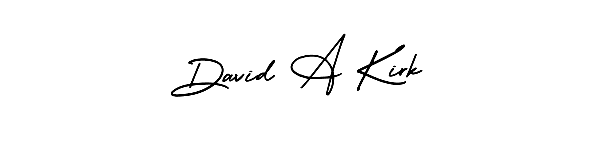 Create a beautiful signature design for name David A Kirk. With this signature (AmerikaSignatureDemo-Regular) fonts, you can make a handwritten signature for free. David A Kirk signature style 3 images and pictures png