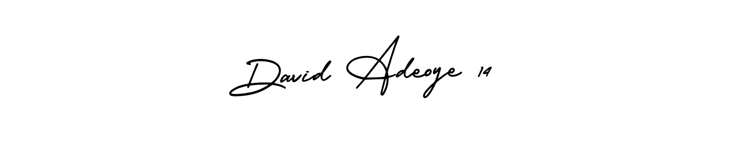 AmerikaSignatureDemo-Regular is a professional signature style that is perfect for those who want to add a touch of class to their signature. It is also a great choice for those who want to make their signature more unique. Get David Adeoye 14 name to fancy signature for free. David Adeoye 14 signature style 3 images and pictures png