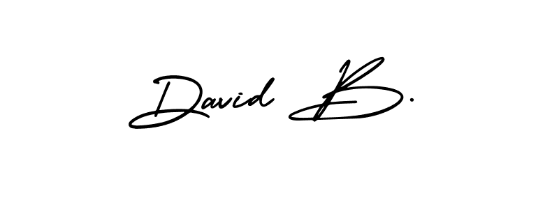 Design your own signature with our free online signature maker. With this signature software, you can create a handwritten (AmerikaSignatureDemo-Regular) signature for name David B.. David B. signature style 3 images and pictures png