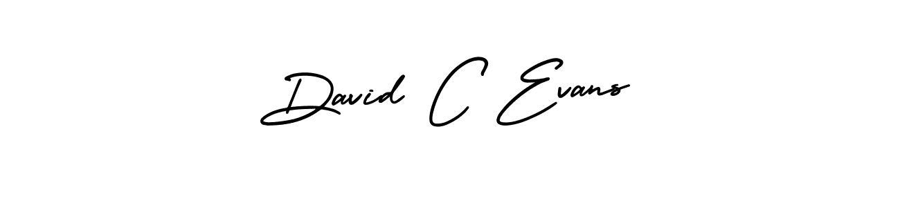 How to make David C Evans name signature. Use AmerikaSignatureDemo-Regular style for creating short signs online. This is the latest handwritten sign. David C Evans signature style 3 images and pictures png