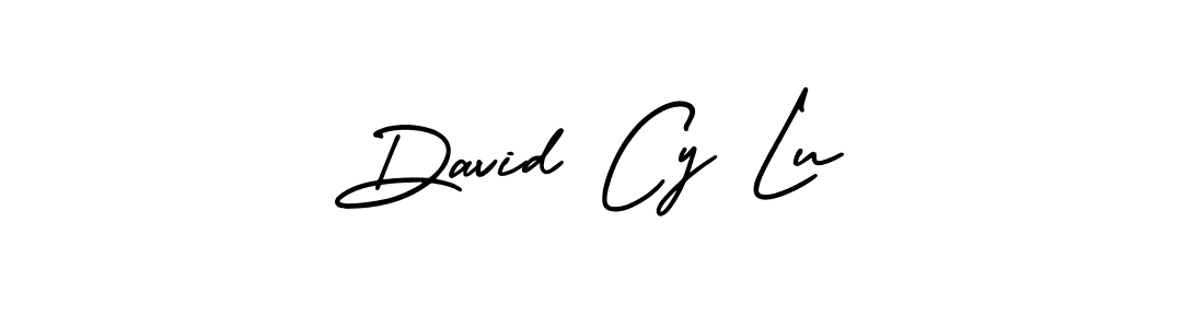 The best way (AmerikaSignatureDemo-Regular) to make a short signature is to pick only two or three words in your name. The name David Cy Lu include a total of six letters. For converting this name. David Cy Lu signature style 3 images and pictures png
