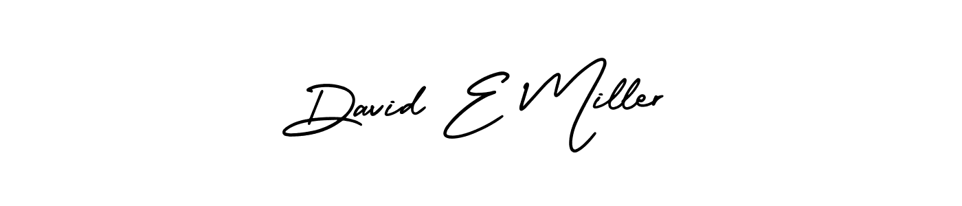 Make a beautiful signature design for name David E Miller. With this signature (AmerikaSignatureDemo-Regular) style, you can create a handwritten signature for free. David E Miller signature style 3 images and pictures png