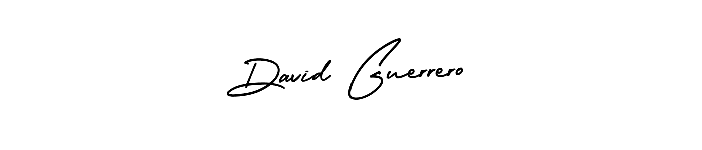 Design your own signature with our free online signature maker. With this signature software, you can create a handwritten (AmerikaSignatureDemo-Regular) signature for name David Guerrero. David Guerrero signature style 3 images and pictures png