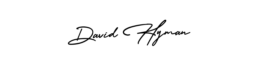 David Hyman stylish signature style. Best Handwritten Sign (AmerikaSignatureDemo-Regular) for my name. Handwritten Signature Collection Ideas for my name David Hyman. David Hyman signature style 3 images and pictures png