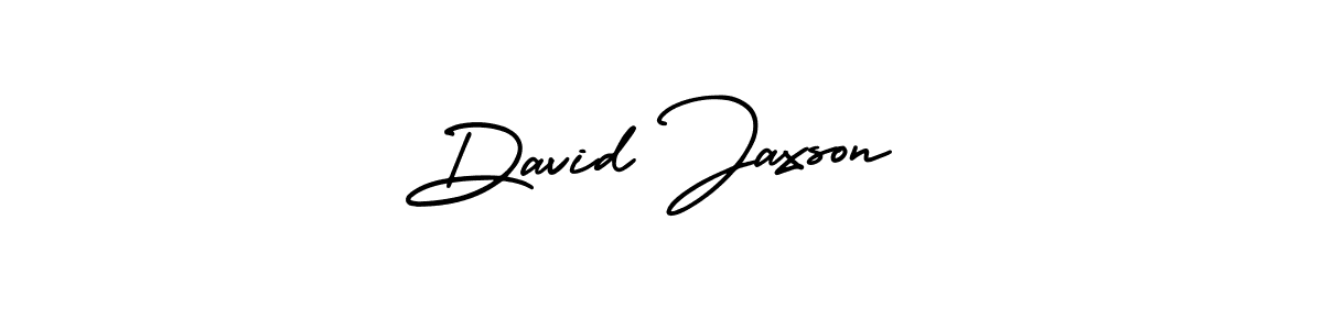 You should practise on your own different ways (AmerikaSignatureDemo-Regular) to write your name (David Jaxson) in signature. don't let someone else do it for you. David Jaxson signature style 3 images and pictures png