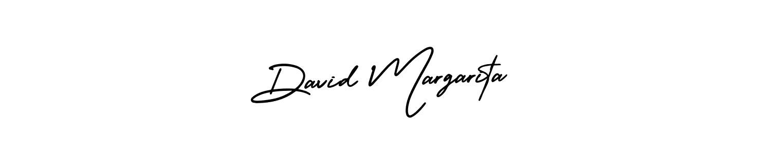 Use a signature maker to create a handwritten signature online. With this signature software, you can design (AmerikaSignatureDemo-Regular) your own signature for name David Margarita. David Margarita signature style 3 images and pictures png