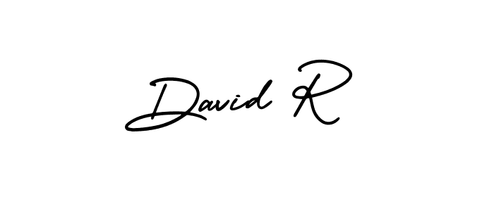 Make a beautiful signature design for name David R. With this signature (AmerikaSignatureDemo-Regular) style, you can create a handwritten signature for free. David R signature style 3 images and pictures png