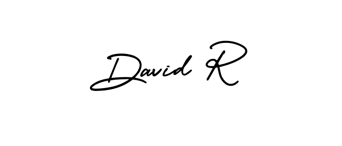 Make a beautiful signature design for name David R. With this signature (AmerikaSignatureDemo-Regular) style, you can create a handwritten signature for free. David R signature style 3 images and pictures png