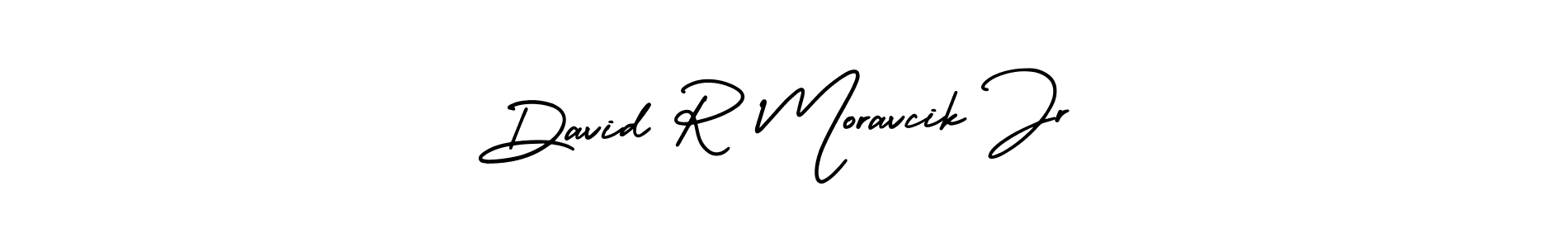 How to make David R Moravcik Jr name signature. Use AmerikaSignatureDemo-Regular style for creating short signs online. This is the latest handwritten sign. David R Moravcik Jr signature style 3 images and pictures png