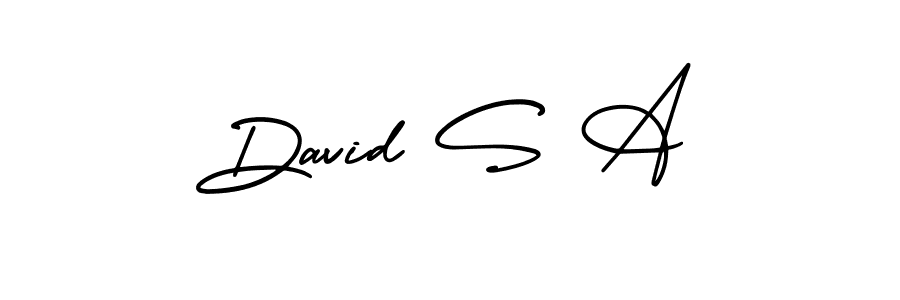Create a beautiful signature design for name David S A. With this signature (AmerikaSignatureDemo-Regular) fonts, you can make a handwritten signature for free. David S A signature style 3 images and pictures png