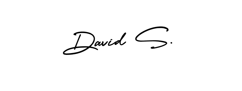 The best way (AmerikaSignatureDemo-Regular) to make a short signature is to pick only two or three words in your name. The name David S. include a total of six letters. For converting this name. David S. signature style 3 images and pictures png