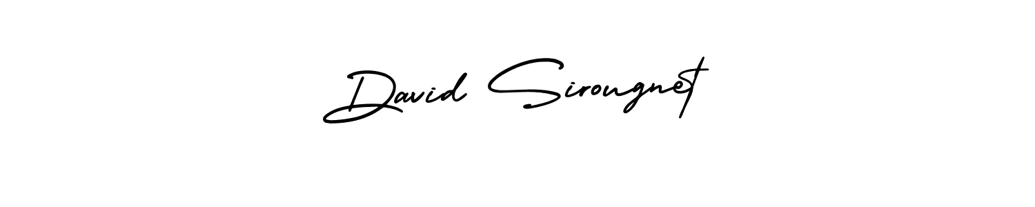 How to make David Sirougnet signature? AmerikaSignatureDemo-Regular is a professional autograph style. Create handwritten signature for David Sirougnet name. David Sirougnet signature style 3 images and pictures png