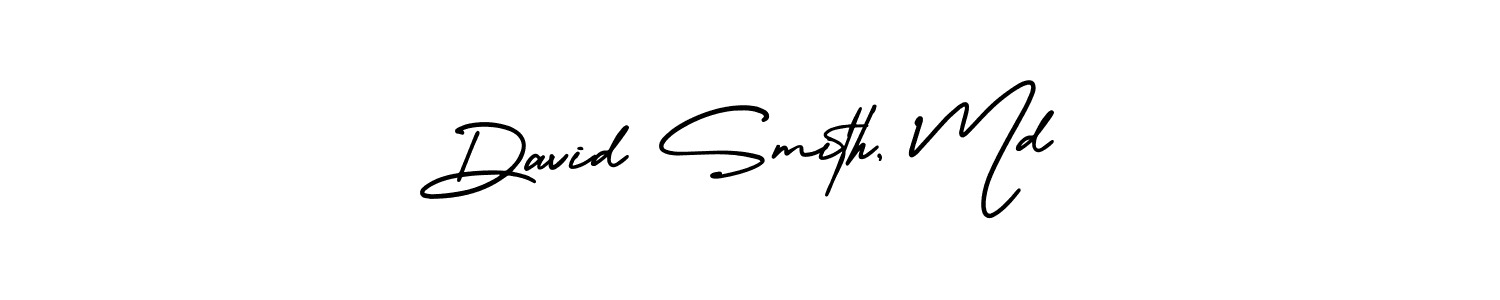 How to make David Smith, Md name signature. Use AmerikaSignatureDemo-Regular style for creating short signs online. This is the latest handwritten sign. David Smith, Md signature style 3 images and pictures png