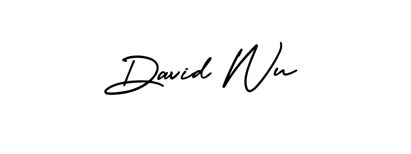 if you are searching for the best signature style for your name David Wu. so please give up your signature search. here we have designed multiple signature styles  using AmerikaSignatureDemo-Regular. David Wu signature style 3 images and pictures png