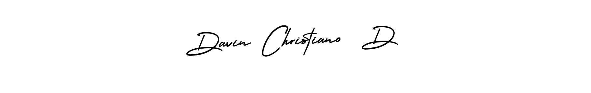 Use a signature maker to create a handwritten signature online. With this signature software, you can design (AmerikaSignatureDemo-Regular) your own signature for name Davin Christiano  D. Davin Christiano  D signature style 3 images and pictures png