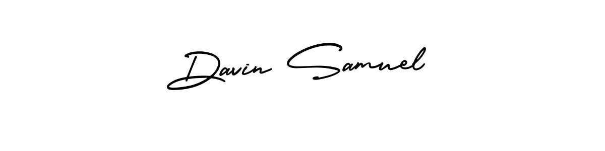 It looks lik you need a new signature style for name Davin Samuel. Design unique handwritten (AmerikaSignatureDemo-Regular) signature with our free signature maker in just a few clicks. Davin Samuel signature style 3 images and pictures png