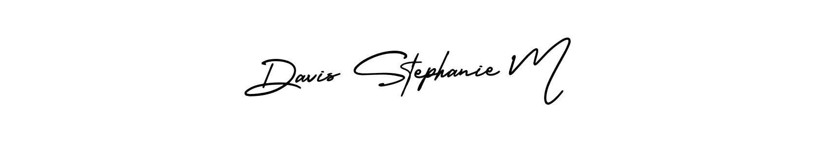 The best way (AmerikaSignatureDemo-Regular) to make a short signature is to pick only two or three words in your name. The name Davis Stephanie M include a total of six letters. For converting this name. Davis Stephanie M signature style 3 images and pictures png