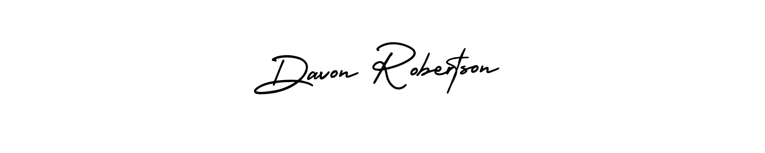 Use a signature maker to create a handwritten signature online. With this signature software, you can design (AmerikaSignatureDemo-Regular) your own signature for name Davon Robertson. Davon Robertson signature style 3 images and pictures png