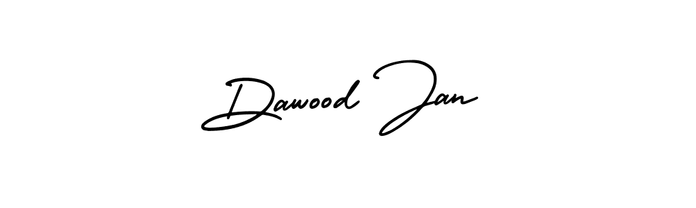 Use a signature maker to create a handwritten signature online. With this signature software, you can design (AmerikaSignatureDemo-Regular) your own signature for name Dawood Jan. Dawood Jan signature style 3 images and pictures png